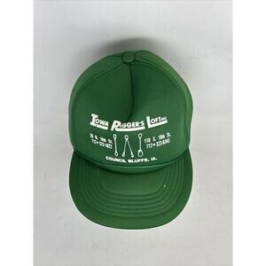 Iowa Rigger Lofting Loft SnapBack Vintage Workwear Green Cap Hat VTG Iowa CB